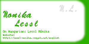 monika lessl business card